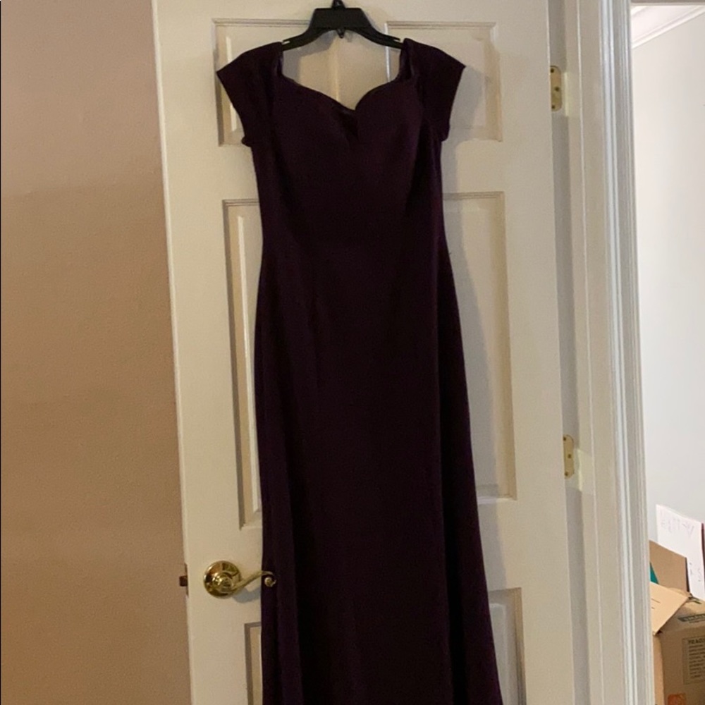 Calvin Klein Maroon/Purple Long Dress